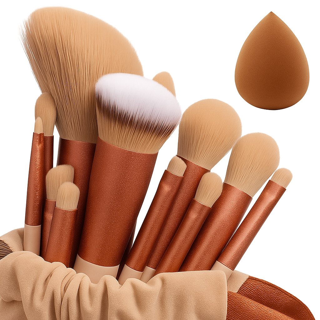 Set de Brochas de Maquillaje Profesional – 13 Piezas