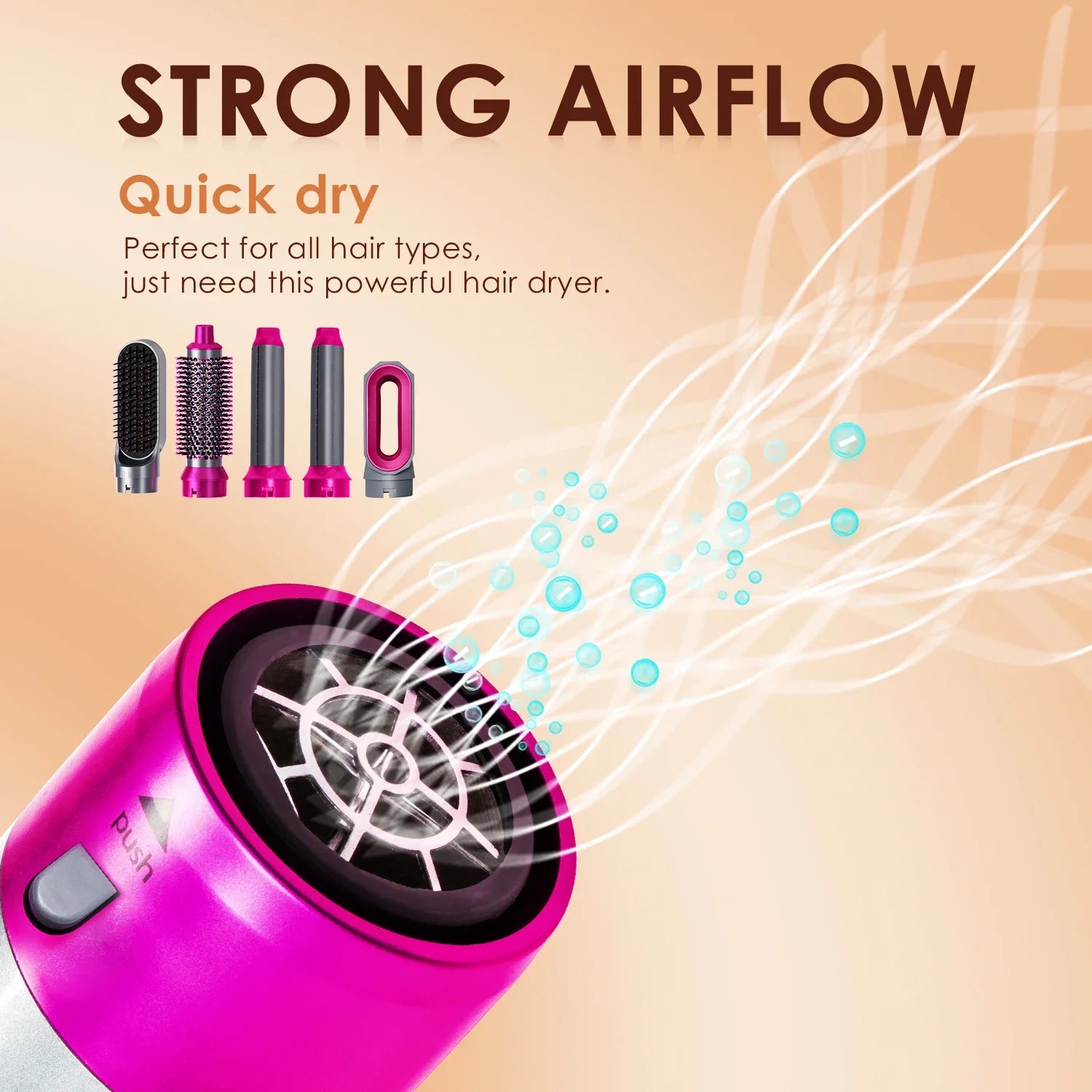 Kit Profesional 5 en 1 para Secado y Estilizado Del Cabello