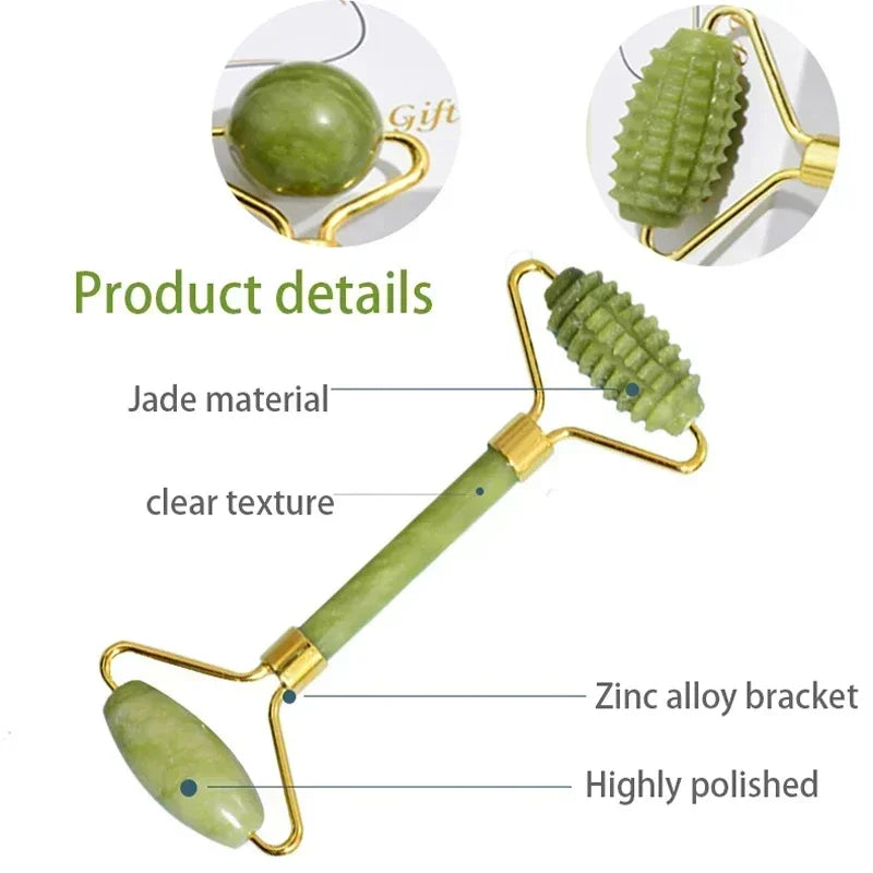 Set de Masaje Facial Jade Natural – 3 Piezas