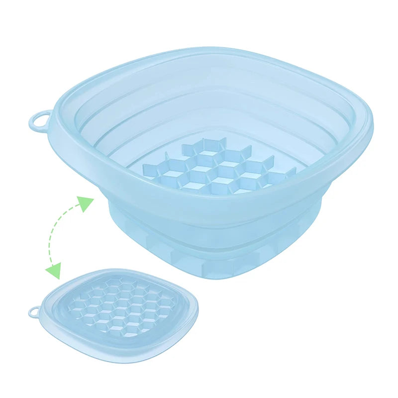 ✨ Cuenco de baño de hielo plegable de silicona para el cuidado facial ✨