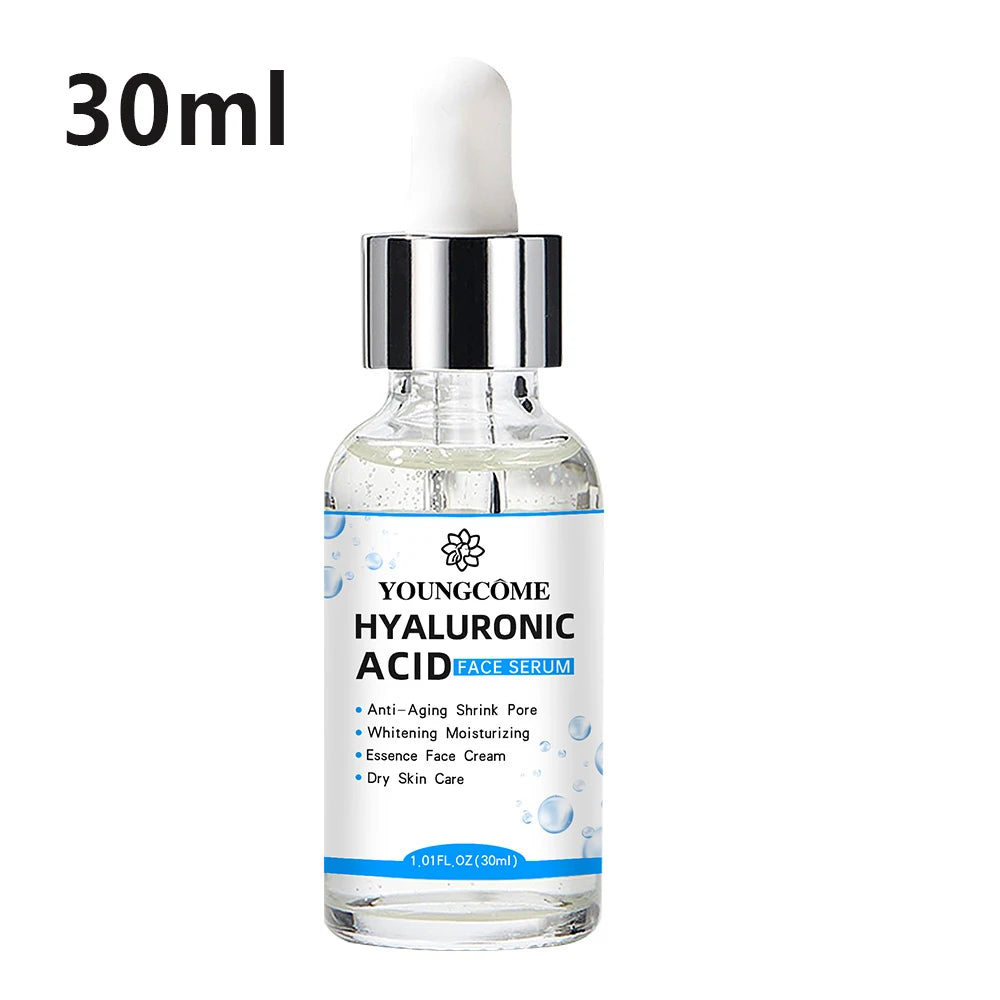 Esencia facial de ácido hialurónico para una hidratación profunda de la piel del rostro.