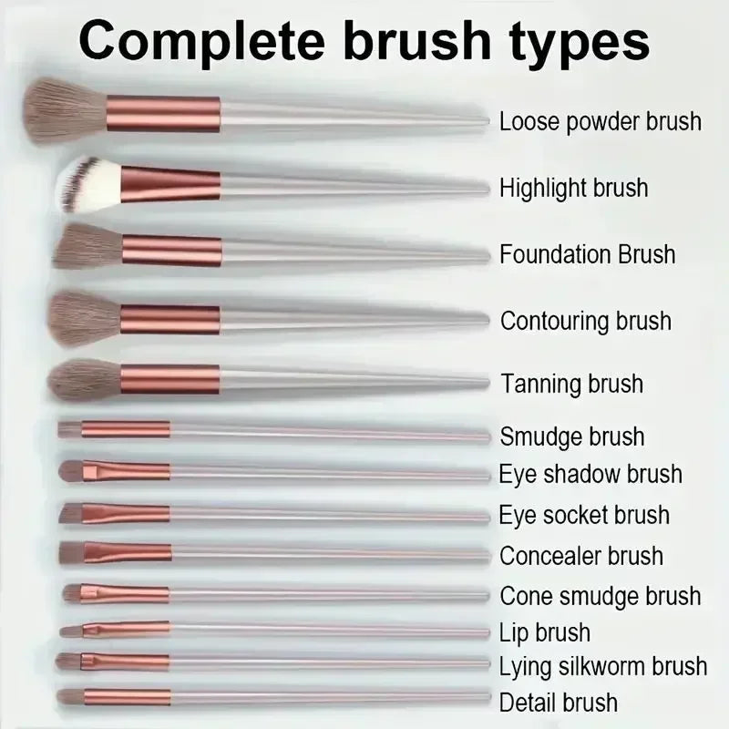 Set de Brochas de Maquillaje Profesional – 13 Piezas