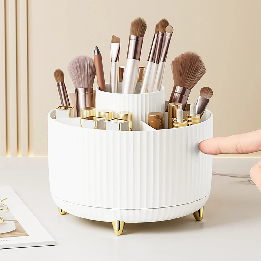 Caja de almacenamiento de maquillaje, giratoria 360