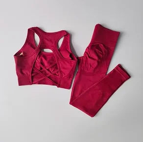 Conjunto de Sujetador y Mallas Deportivo para Mujer – Comodidad y Estilo en Movimiento