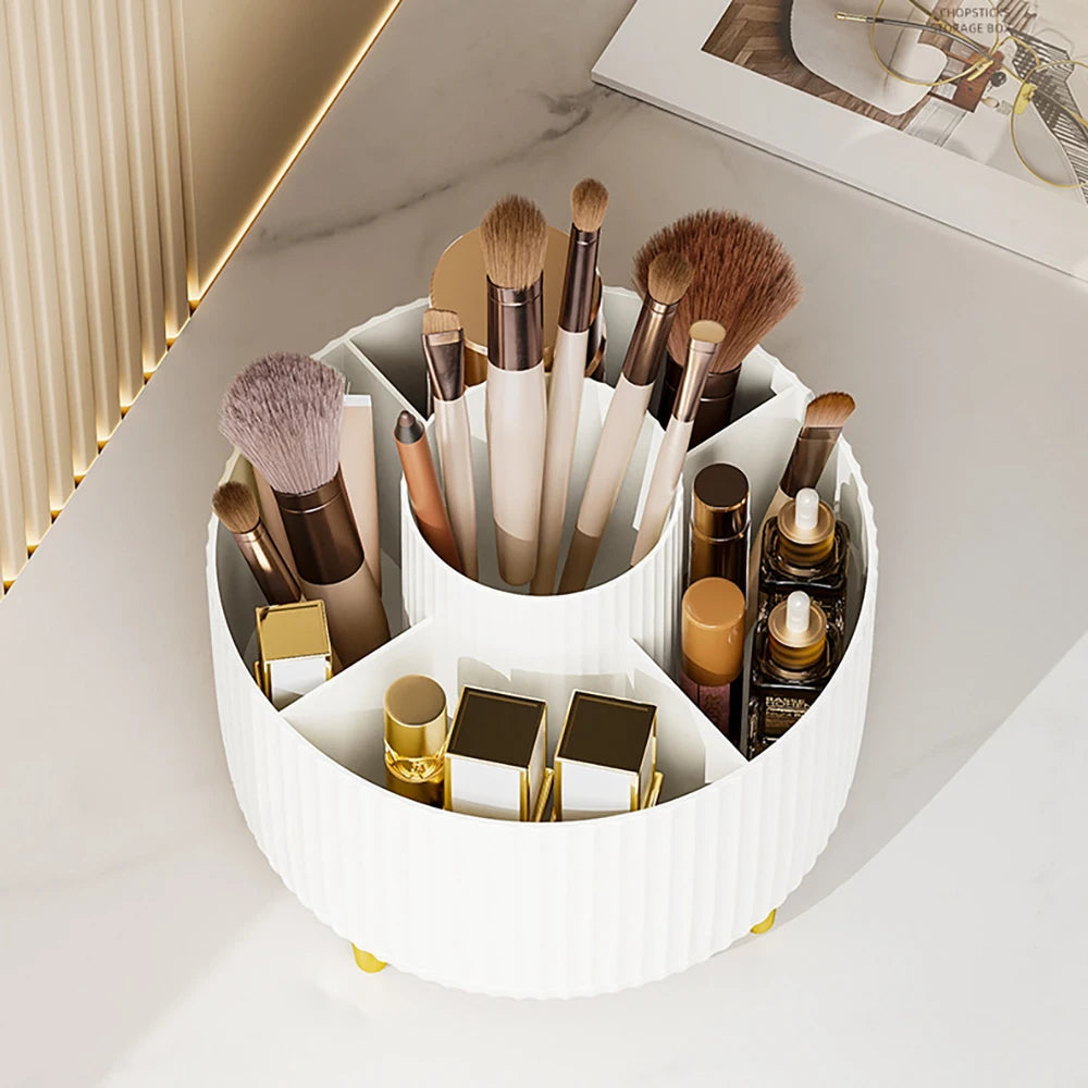 Caja de almacenamiento de maquillaje, giratoria 360