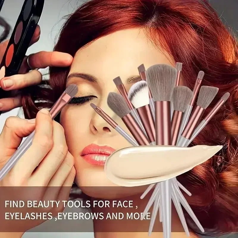 Set de Brochas de Maquillaje Profesional – 13 Piezas