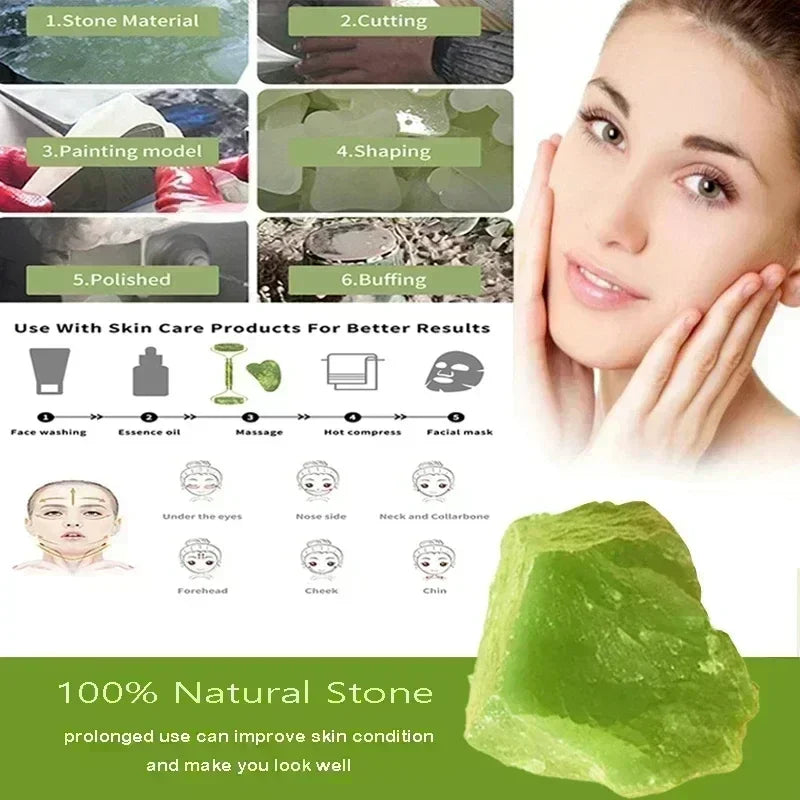 Set de Masaje Facial Jade Natural – 3 Piezas
