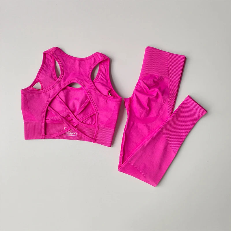 Conjunto de Sujetador y Mallas Deportivo para Mujer – Comodidad y Estilo en Movimiento