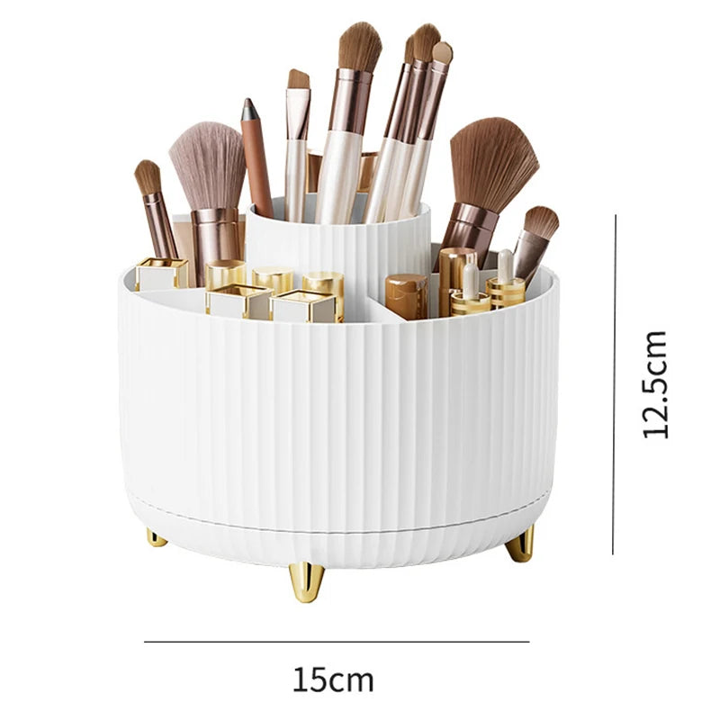 Caja de almacenamiento de maquillaje, giratoria 360