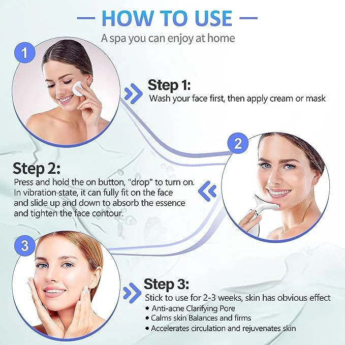 Masajeador Facial Antiarrugas con Estiramiento EMS y Luz LED