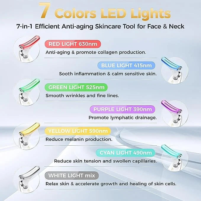 Masajeador Facial Antiarrugas con Estiramiento EMS y Luz LED