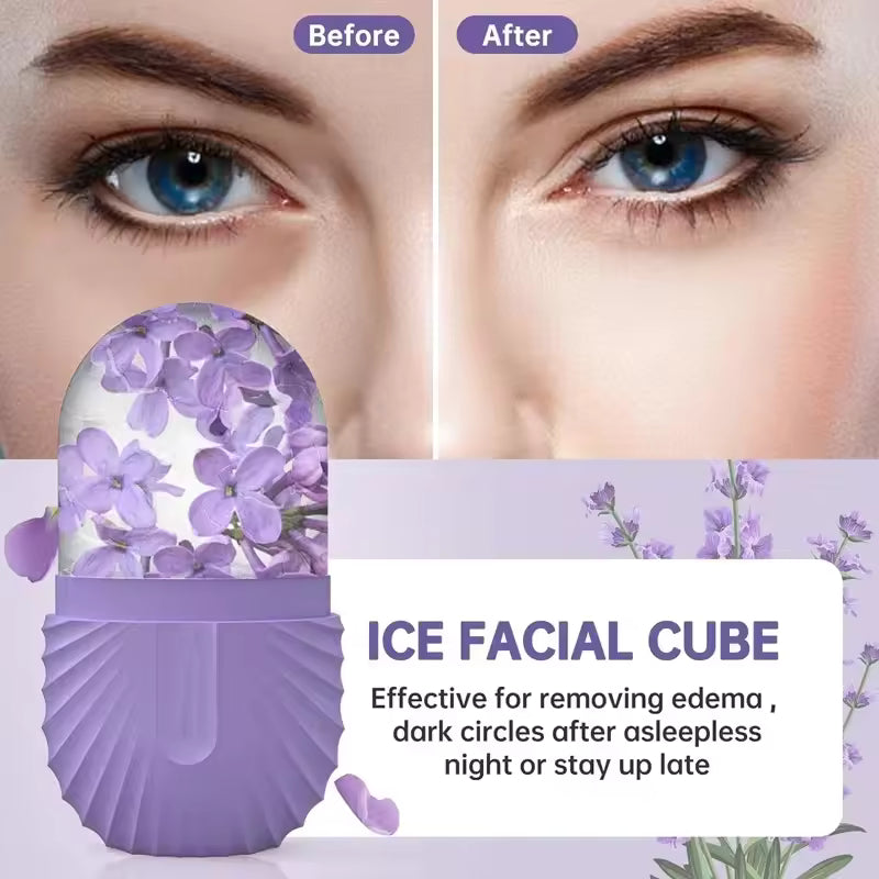 Rodillo Masajeador y Tratamiento Facial Con Hielo