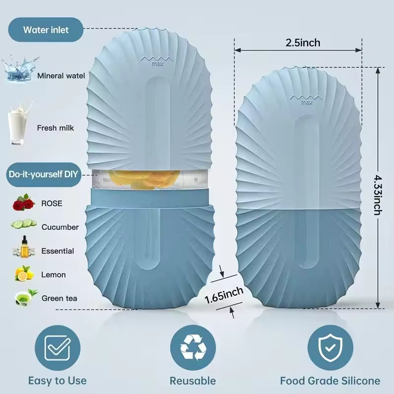 Rodillo Masajeador y Tratamiento Facial Con Hielo